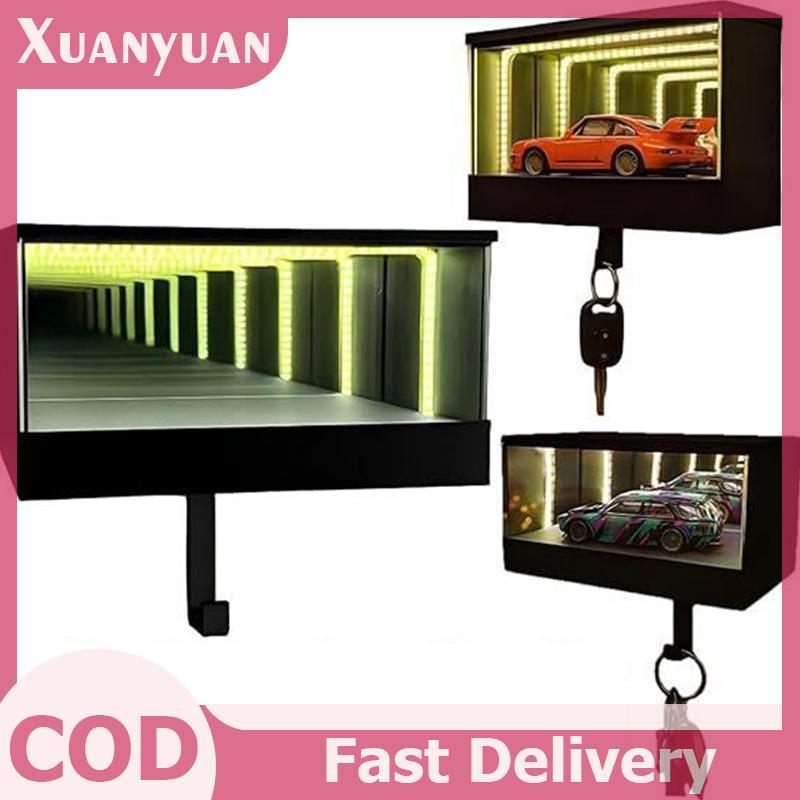 Giá đỡ chìa khóa nhà để xe vô hạn XUAN, Giá đỡ chìa khóa ô tô cửa trước gắn tường có đèn LED, Nhà để xe phát sáng Giá đỡ chìa khóa ô tô VN