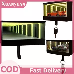 Giá đỡ chìa khóa nhà để xe vô hạn XUAN, Giá đỡ chìa khóa ô tô cửa trước gắn tường có đèn LED, Nhà để xe phát sáng Giá đỡ chìa khóa ô tô VN