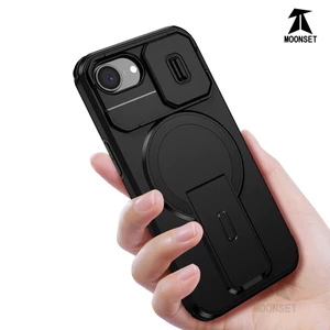 Dành Cho iphone 16E / 17E Ốp điện thoại Có Trượt Camera Nắp Từ Tính Chân Đế Chống Sốc Mỏng Vỏ