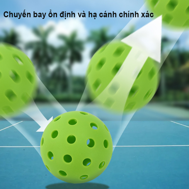 Bóng Pickleball 40 Lỗ Tiêu Chuẩn 74mm - Chất Liệu PE Đàn Hồi Cao, Phù Hợp Tập Luyện & Thi Đấu, Độ Nảy Hoàn Hảo