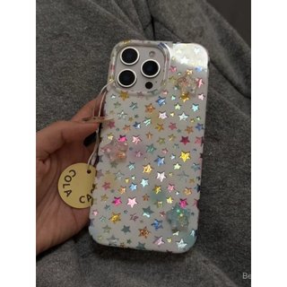 Ốp Điện Thoại Thích Hợp Cho iPhone Cô Gái Lấp Lánh Trái Tim Nhiều Màu Sắc Ngôi Sao iPhone17promax Ốp Điện Thoại iPhone16 / 15 / 14 / 13 Dopamine 12 Vỏ Bảo Vệ TG2Y