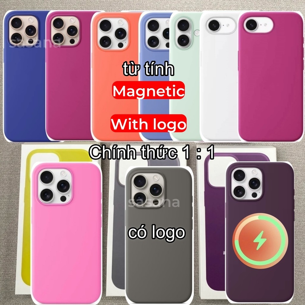 Ốp điện thoại silicon lỏng từ tính cho iphone 16 / 15 / Pro / Pro Max / Plus / 16e Hoạt hình bật lênĐược trang bị