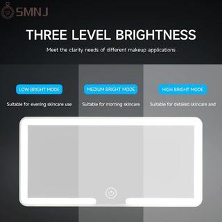 SMNJ Xe LED Trang Điểm Gương Ba Bánh Răng Điều Chỉnh Tấm Che Nắng Nội Thất Gương Phía Sau Có Thể Điều Chỉnh Độ Sáng Màn Hình Cảm Ứng Tự Động Vanity Gương Mới