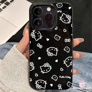 Ốp Lưng Cho Iphone 11 17 13 14 15 16 12 Pro Max Air 7 14 15 16 8 Plus X XR XS MAX SE 2022 Graffiti Hoạt Hình HelloKitty Trái Tim Tình Yêu Nơ Bề Mặt Bóng