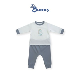 (4-15kg) Bộ áo cài vai quần đáp đũng Bunnybaby cho bé trai chất thun Modal mềm mát