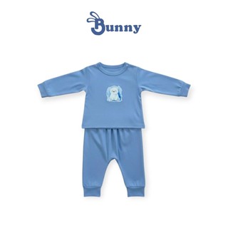 (4-15kg) Bộ áo cài vai quần đáp đũng Bunnybaby cho bé trai chất thun Modal mềm mát