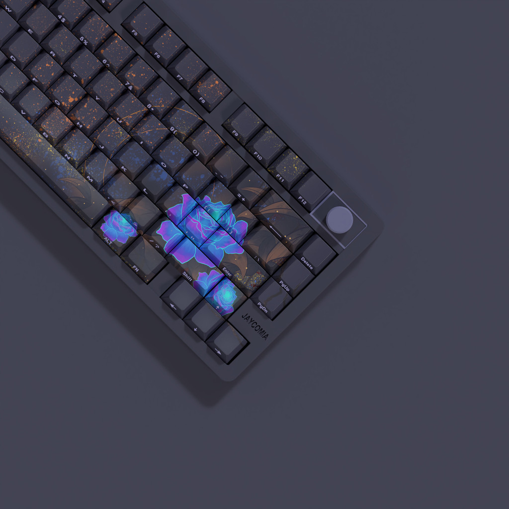 Keycap PBT Peony Hoa Hồng Engraved | KCAP - World of keycaps