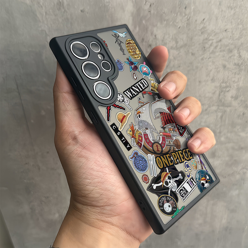 Ốp điện thoại mờ cứng One Piece Micro Matte cho Samsung S25 Ultra S25FE S24Ultra S23 S22 A17 A16 A15 A07 A06 A56 A36 A26 A53 A55 Vỏ Samsung chống sốc