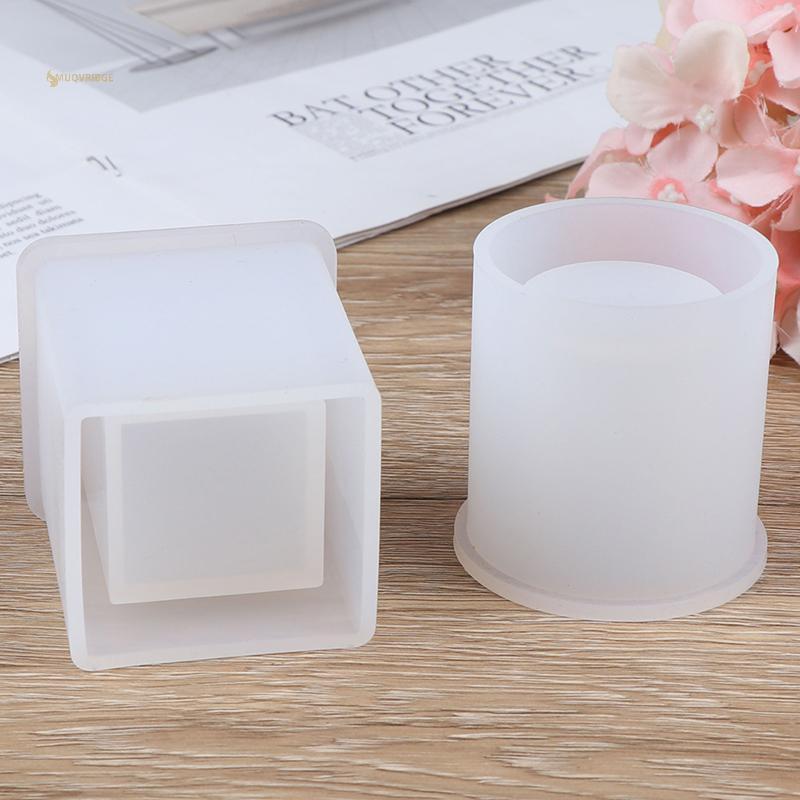 Khuôn Silicon vuông tròn đựng bút và bảo quản nhựa Epoxy