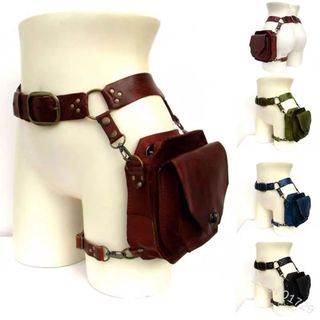 Phong Cách Retro PU Nhỏ Túi Vuông Nữ Đeo Vai Túi Đeo Ngang Túi Eo Túi Phong Cách Xe Máy Túi Bên Hiệp Sĩ Thời Trung Cổ Đạo Cụ Độc Đáo