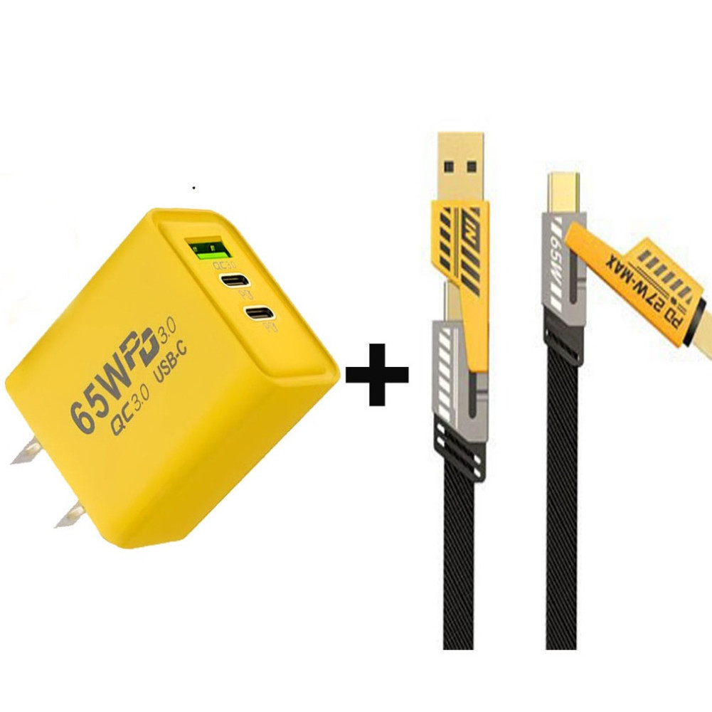 Sạc Nhanh Đa Năng 4IN1 65W / 120W Cao Cấp 1.2M, Dây Dù Chống Đứt - Cho USB-Type C, Type C-Type C, Type C- iP, USB-iP
