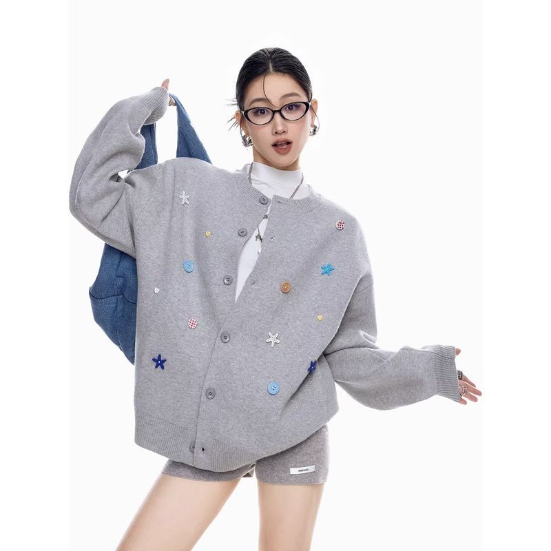 Áo len cardigan dễ thương, thời trang mùa đông, phù hợp mọi giới tính
