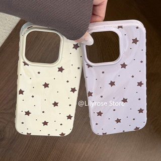 Ngôi sao nâu tối giản Thích hợp cho vỏ điện thoại Apple 17, IPhone 15 mềm, 16 Pro Max Full Cover chống rơi