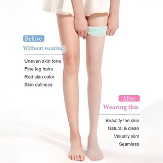 『Brelira』0D Quần tất mỏng siêu mỏng chống nhăn màu da, chống nắng, làm đẹp, tất lụa màu xanh bạc hà vô hình
