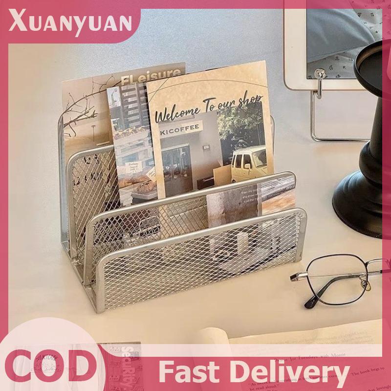 XUAN 1 Chiếc Màu Đen Để Bàn Văn Phòng Lưới Lưu Trữ Kim Loại Ba Lớp Thẻ Kinh Doanh Tập Tin Đồ Dùng Văn Phòng Giá Để Đồ VN
