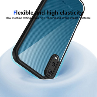 Dành Cho Samsung Galaxy A02 Ốp điện thoại Cứng Aryclic Trong Suốt Khung Silicon Mềm Chống Rơi Mỏng Bao