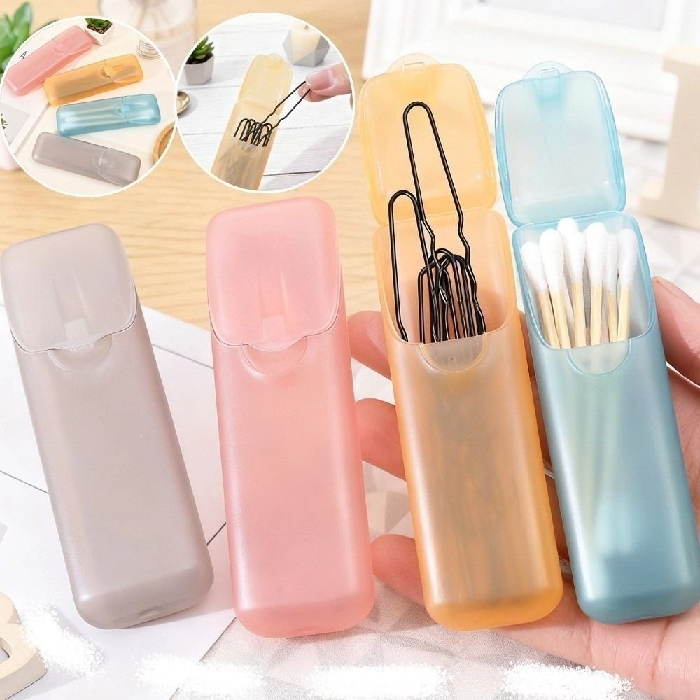 Hộp lưu trữ Mini ICUCKO, Hộp tăm trong suốt phân loại, Bộ phận nhỏ di động đa chức năng Hộ gia đình
