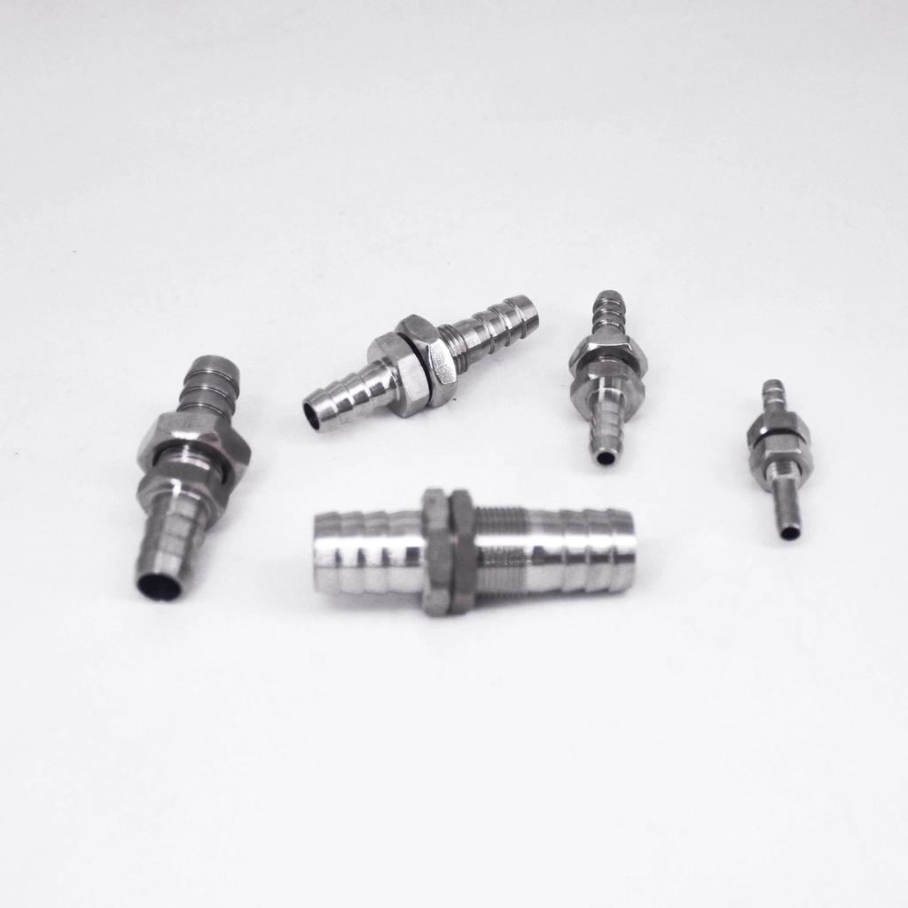 3 4 6 8 10 12 13 14 16 20 25 32mm Ống Barb Giảm Cân Bằng Thép Không Gỉ 304 Vách Ngăn Ống Đuôi Ống Lắp Kết Nối Bảng Điều Khiển