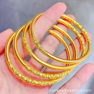 Vòng tay họa tiết cỏ màu vàng mờ, trang sức cao cấp 25.11.16