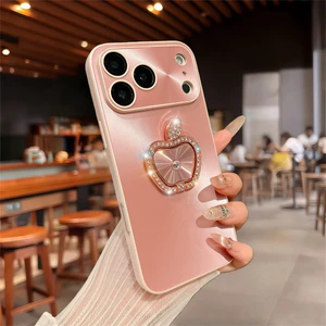 Ốp điện thoại Flash Diamond Stand cho IPhone 17 Pro Max 16 12 13 14 15 Pro Max 15 16 plus Vỏ có Camera Bảo vệ toàn diện Vỏ chống sốc Vỏ cứng Vỏ bảo vệ điện thoại