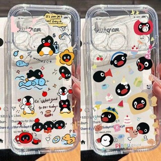 Ốp Lưng Cho Iphone 17 16 Pro Max 17 Air 17Pro 16E Ốp Điện Thoại Động Vật Dễ Thương Pingu Chim Cánh Cụt Họa Tiết Trong Suốt Hợp Thời Trang Chống Sốc Hoạt Hình Silicon Mềm Trong Suốt