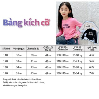 ÁO Croptop Tay DàI KiểU HàN Cho Bé GáI 3 12T, ThiếT Kế DâY RúT BêN SườN, áO Croptop KiểU