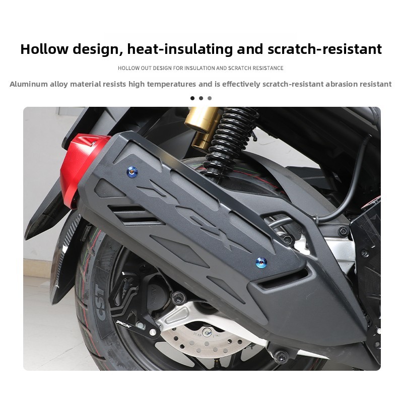 Cho 2021-2025 HONDA PCX160 Vỏ Bảo Vệ Ống Xả Tấm Chắn Nhiệt Bảo Vệ Trang Trí