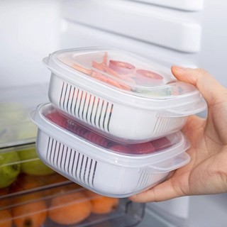 1 / 3 / 5 Cái Hộp Đóng Gói Gạo Hai Lớp - Thực Phẩm Làm Nóng Lò Vi Sóng Rau Quả Hộp Đựng Tươi