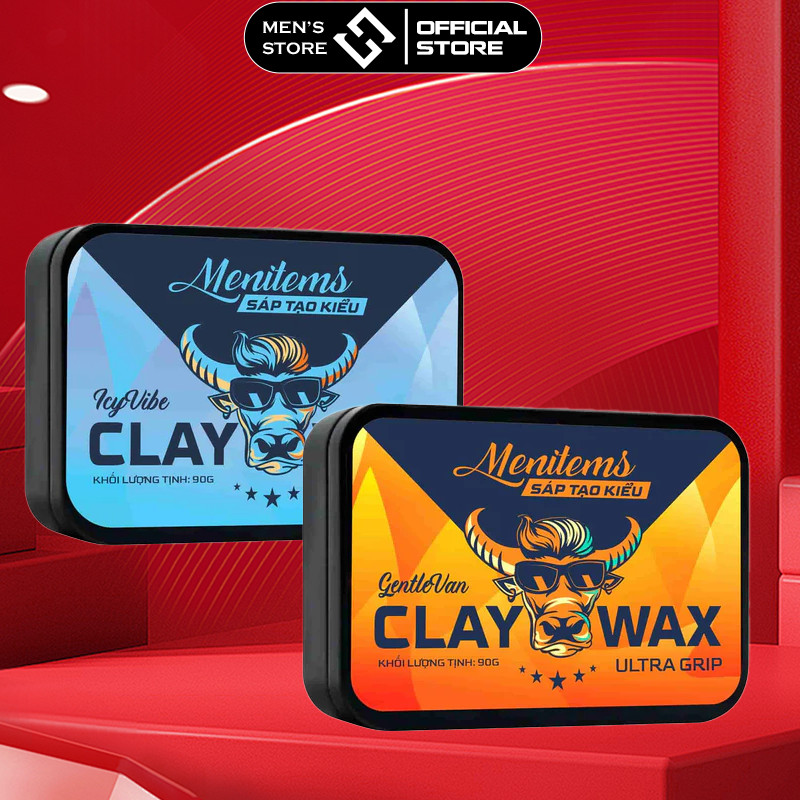 Sáp vuốt tóc MENITEMS Claywax - 90gr - Sáp vi tinh thể hiệu năng cao ...