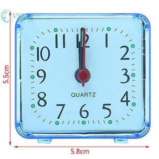 Chenlongshang Đồng hồ báo thức sinh viên dễ thương Đồng hồ báo thức tương tự Đầu giường vuông Đồng hồ nhỏ gọn Máy tính để bàn Đồng hồ trang trí phòng ngủ sinh viên Đồng hồ báo thức điện tử EN