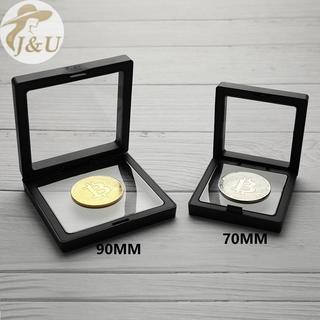 Đồng xu kỷ niệm Bitcoin và Litecoin kim loại, có giá đỡ hiển thị - Việt Nam