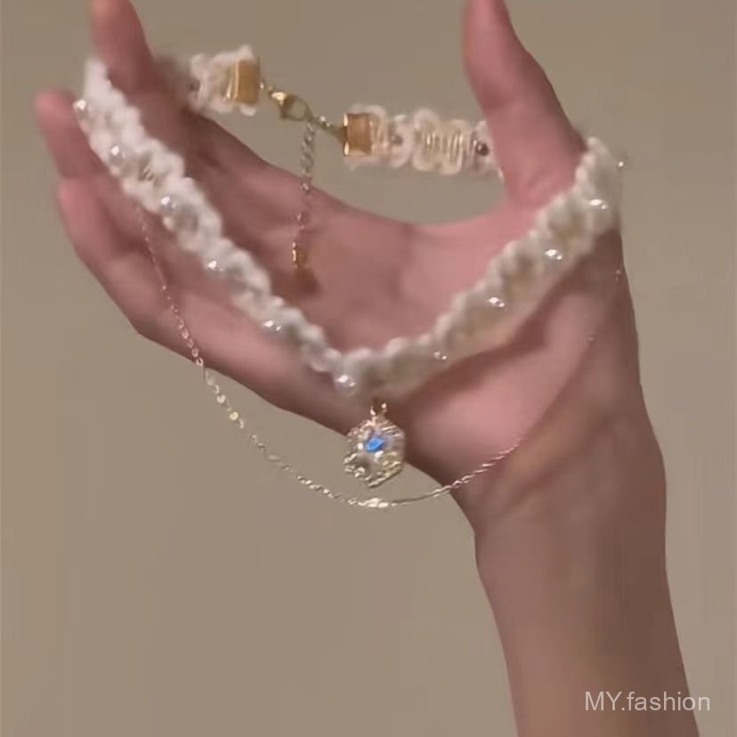 Chocker vòng cổ nữ màu nâu mèo con kiểu Nhật Bản dễ thương, phù hợp thu đông và áo len