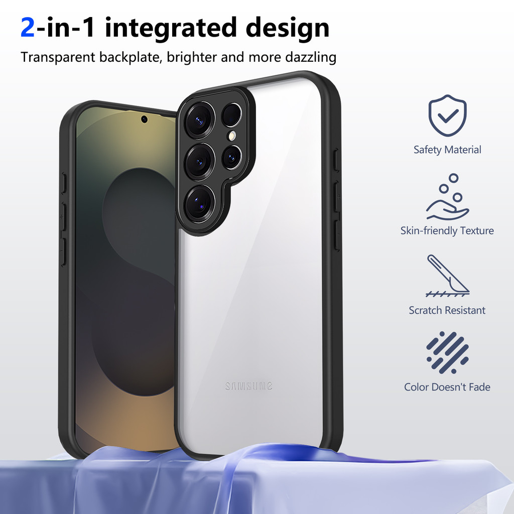 Ốp lưng Samsung S22 Ultra Vỏ trong suốt mờ thời trang cho Ốp điện thoại Samsung Galaxy S22 Ultra 5G
