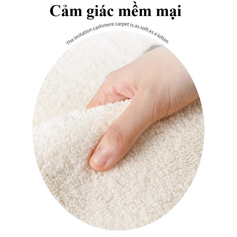 Thảm Cashmere Lông Cừu 40x120cm - Mềm mại, thấm hút tốt, đế chống trượt an toàn, dễ dàng vệ sinh