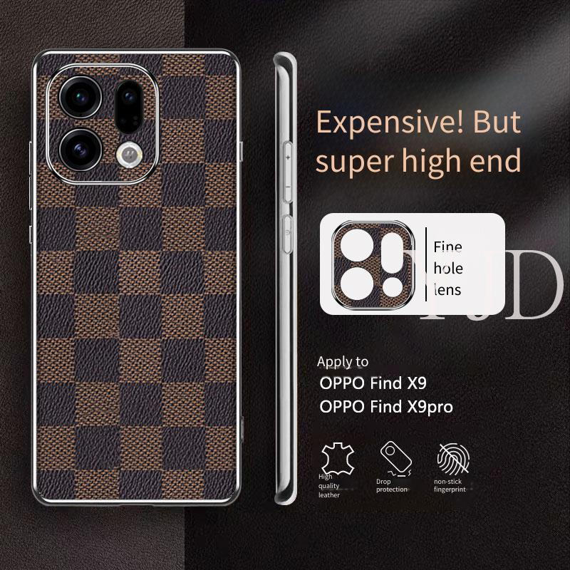 Ốp YJD Cho OPPO Find X9 Pro Da Cao Cấp TPU Khung Siêu Mỏng Chống Rơi Điện Thoại
