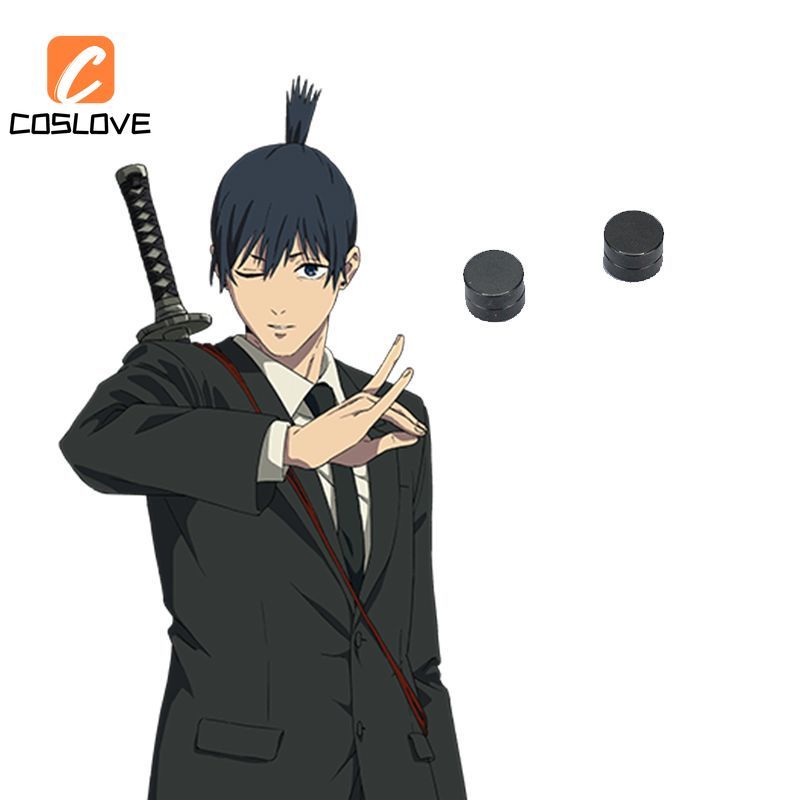 Bông Tai Cosplay Hình Nhân Vật Anime, Kiểu Dáng Nhỏ Matel Màu Đen, Đồ Trang Trí Cho Cosplay