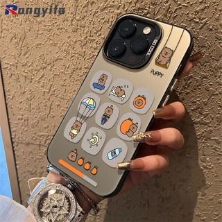 Ốp Điện Thoại Capybara Hoạt Hình Cho Samsung Galaxy S25 Edge S24 S23 S22 S21 S20 Plus Ultra Lite FE S25 + S24 + S23 + S22 + S21 + S20 + Vỏ Mờ Dễ Thương Ngộ nghĩnh Chống Sốc Ốp Lưng Cứng