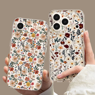 Ốp Cho OPPO A6 A5 Pro A5X 5G OPPO A5 5G Trong Suốt Dễ Thương Nhiều Màu Sắc Hoa Cúc Cây Hoa Hoạt Hình Hoa Chống Sốc Mềm Trong Suốt Silicon Bảo Vệ Camera Vỏ Điện Thoại
