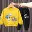 Trang phục áo thun hoạt hình hợp thời trang dành cho trẻ em Bộ hai mảnh mềm mại với quần Jogger thoải mái để mặc hàng ngày