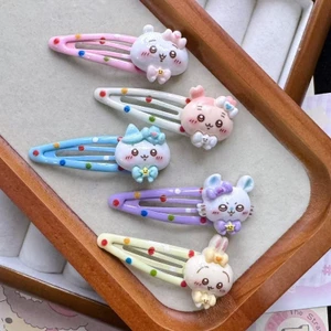 5 Cái / bộ Hoạt Hình Ngọt Ngào Dễ Thương Chấm Bi Chiikawa Kẹp Tóc Bé Gái Bên Phụ Kiện Tóc Nổ Trái Tim Đa Năng Kẹp Tóc Mới