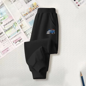 Quần Jogger Bé Gái Với Yếu Tố Hoạt Hình Vui Nhộn Nhẹ Trẻ Em Hoạt Động Ngoài Trời Quần Chơi