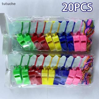 Tutu 20 Chiếc Còi Nhiều Màu Có Dây Trẻ Em Thể Thao Trẻ Em Bóng Đá Bóng Bầu Dục Cổ Vũ Người Hâm Mộ Cổ Vũ Còi VN