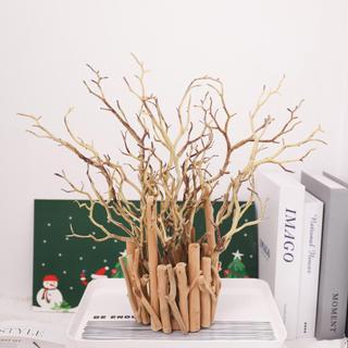 Cành Cây Khô Nhân Tạo Trang Trí Decor Artificial Dried Tree Branch Faux Coral Twig Wedding Party Halloween Christmas DIY Photography Props Dark Academia Nordic Style Elegant 35cm Plastic Ornament Craft Fake Plant Minimalist Gold Silver Black Wood