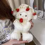 Gấu Bông Cừu Trắng Ôm Hoa Hồng - Quà Tặng Người Yêu 2in1 Valentine Ấm Áp,Mềm mại và dễ thương