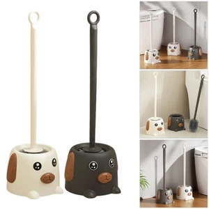 PCF * Bộ giá đỡ bàn chải vệ sinh thiết kế chó dễ thương Xây dựng ABS mạnh mẽ với công cụ làm sạch sâu nâng cấp phòng tắm