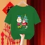 Lễ Hội Trẻ Em Giáng Sinh Áo Thun Ông Già Noel Cây Bông Tuyết Thiết Kế Ngày Lễ Đồ Họa Tay Ngắn