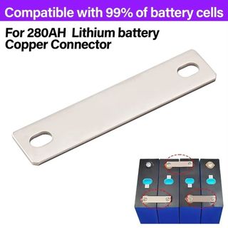 Đầu nối thanh Bus NOTE1, Thanh nối pin M6 phẳng, Tấm đồng đỏ mạ niken Lifepo4 Cell Lithium