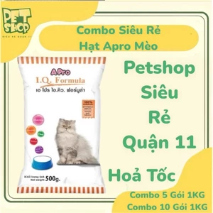 Ship từ HCM - [GÓI 500G] COMBO 5 GÓI & 10 GÓI HẠT APRO CAT IQ FORMULA - THÁI LAN -