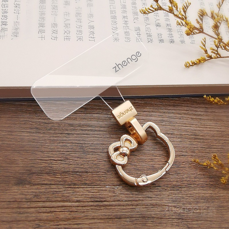 Mới trong 2 ngày!!Điện Thoại Di Động Dây Kẹp Mèo Dễ Thương Đầu Xoay Kim Loại Trong Suốt Miếng Đệm Mỏng Không Có Vỏ Trên Không Ảnh Hưởng Sạc Dây Xích Điện Thoại Di Động Đa Năng Chống Sốc