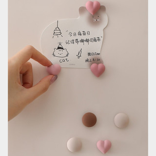 Miếng dán tủ lạnh từ tính / Nam châm bảng tin màu Morandi / Thiết kế trái tim hoạt hình ❈ ❈ ❇ Fa111